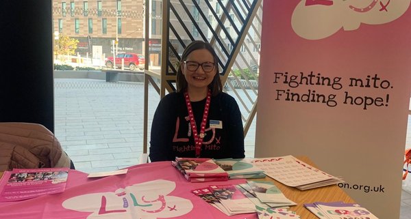 4Lilyfoundation's tweet photo. The @mitoresearch Patient Information Day was an excellent opportunity for our Science &amp; Patient Engagement Officer Katie to chat with #mito patients of all ages &amp; their families &amp; share information about the support services The #LilyFoundation offers. https://t.co/qdsNxY9Fbd https://t.co/fcWqrS7cJe
