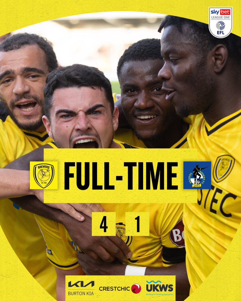 burtonalbionfc's tweet photo. ⏰ FULL-TIME

That's eight unbeaten and four straight wins for the Burton boys 👊

#BAFC https://t.co/uKSi1YJuem