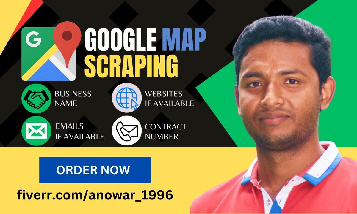 anowar_1996's tweet photo. You've arrived to the correct spot if you're looking for Google Maps business leads.

For your marketing needs and to boost business traffic, I can give you Customized Google Maps business leads.

#googlemaps
#businessleads
#webscraping
#googlemapscraper
#leadgeneration https://t.co/yS3LmXoS3I