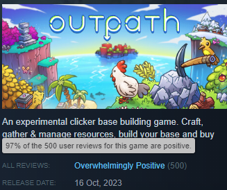 5 days, 500 overwhelmingly positive reviews, thanks everyone, you did it! 💚💙🤍 #indiegame #gamedev #indiedev