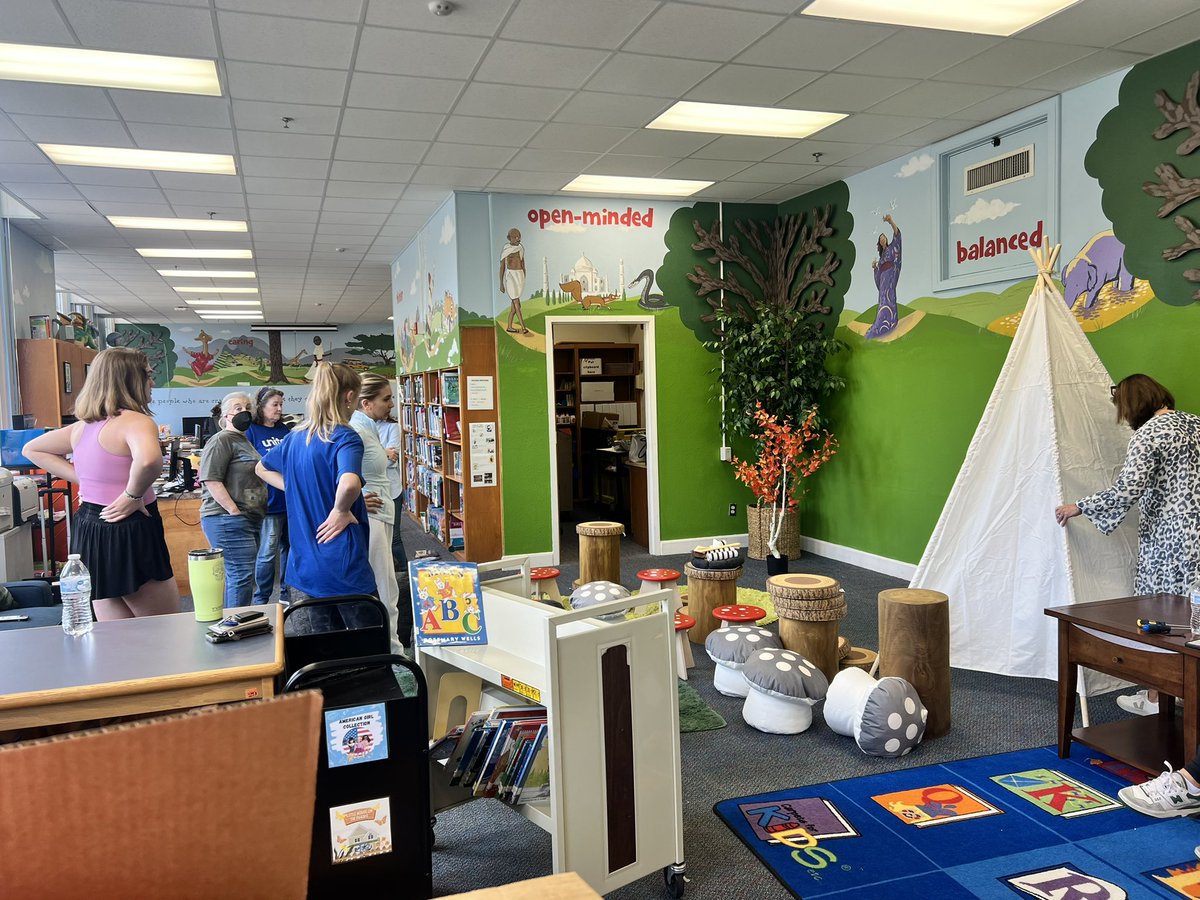 We at <a href="/PrestonHollowES/">Preston Hollow Elementary - IB World School</a> are immensely grateful for <a href="/unitedtolearn/">United to Learn</a> volunteers, as today they are taking our Library and students Into The Woods!! Our students are going to love their new campground and the stories they’ll share!@dallasschools  <a href="/TemesghenAsmer3/">Temesghen Asmerom</a> #oneworldmanystories