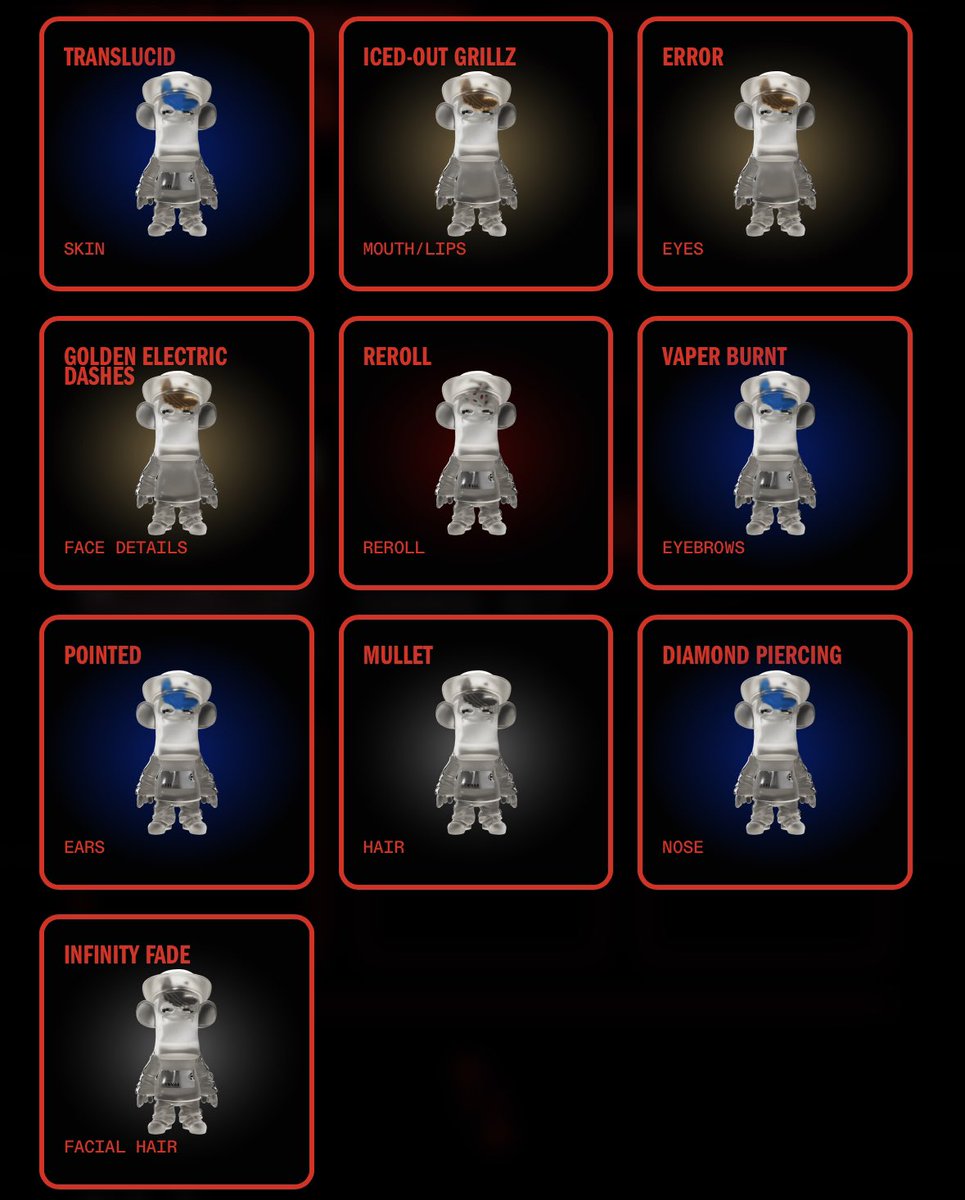 mxiimike's tweet image. Hey @altsbyadidas family, how is your swapping going, have you built your grail? What does your dream look like. I’ll show you mine if you show me yours. #Alts #traitswapping #decos