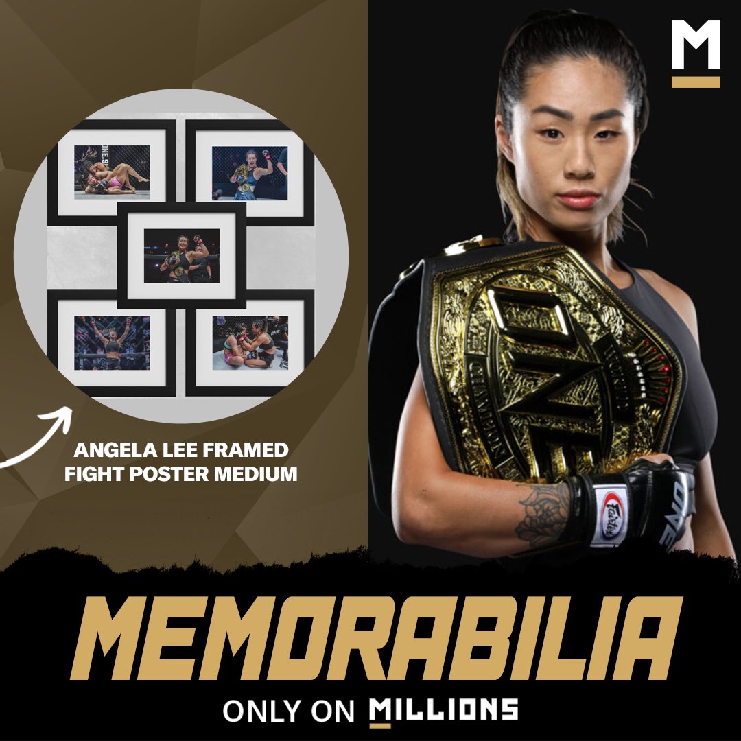 millionsdotco's tweet photo. @angelaleemma signed/framed posters &amp; more exclusive memorabilia available on MILLIONS🔥

https://t.co/RGsrjtzN81

#millionsdotco #angelalee #onechampionship #mma https://t.co/4Z5AlFpXVK