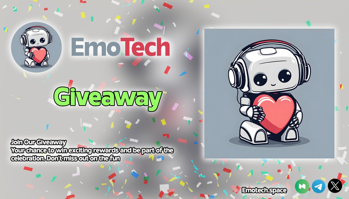 EmoTech Giveaway🌟

100$ to 4 lucky winners! 

To enter:
- Follow us.
- Like &amp; Retweet our pinned 📌.

Proof in the comments.
Winners announced in 48 hours.

EmoTech.space | t.me/EmoTechOfficial
#Giveaway #Giveaways #EmoTech #Crypto