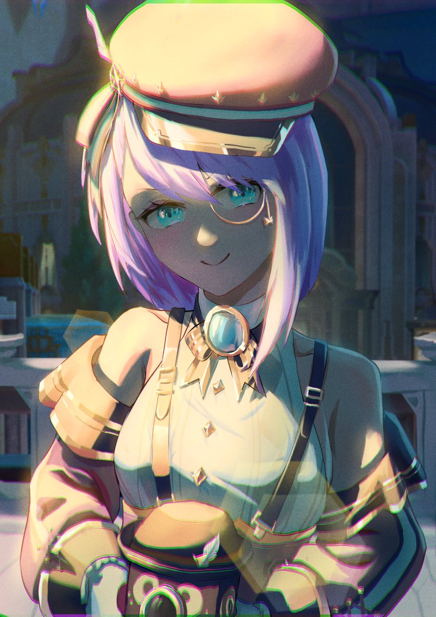 saureTeigtasche's tweet photo. I imagine she just caught her current subject in 4K. That's where the smugness comes from. 

#GenshinImpact #原神 https://t.co/BhOlbSVgjt