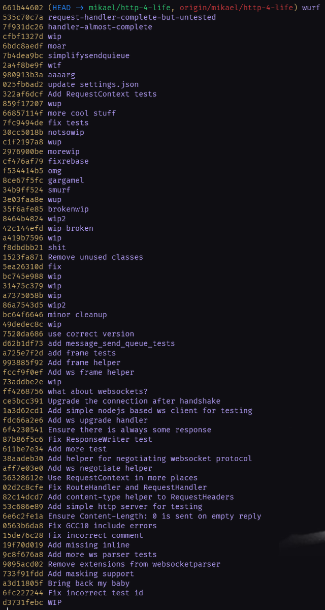 git commit -m yolo