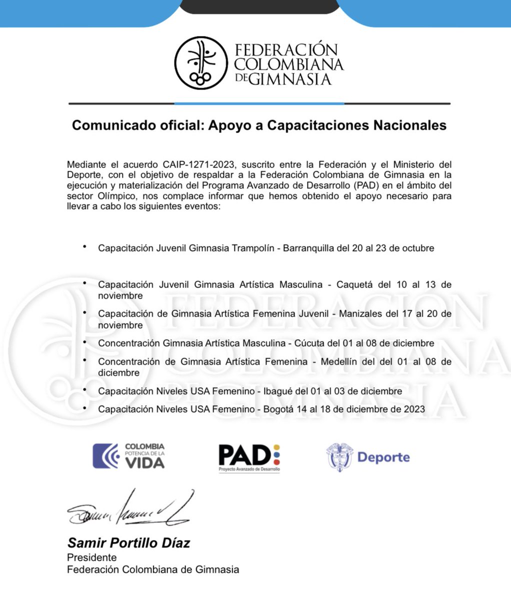 Federación Colombiana de Gimnasia tweet media