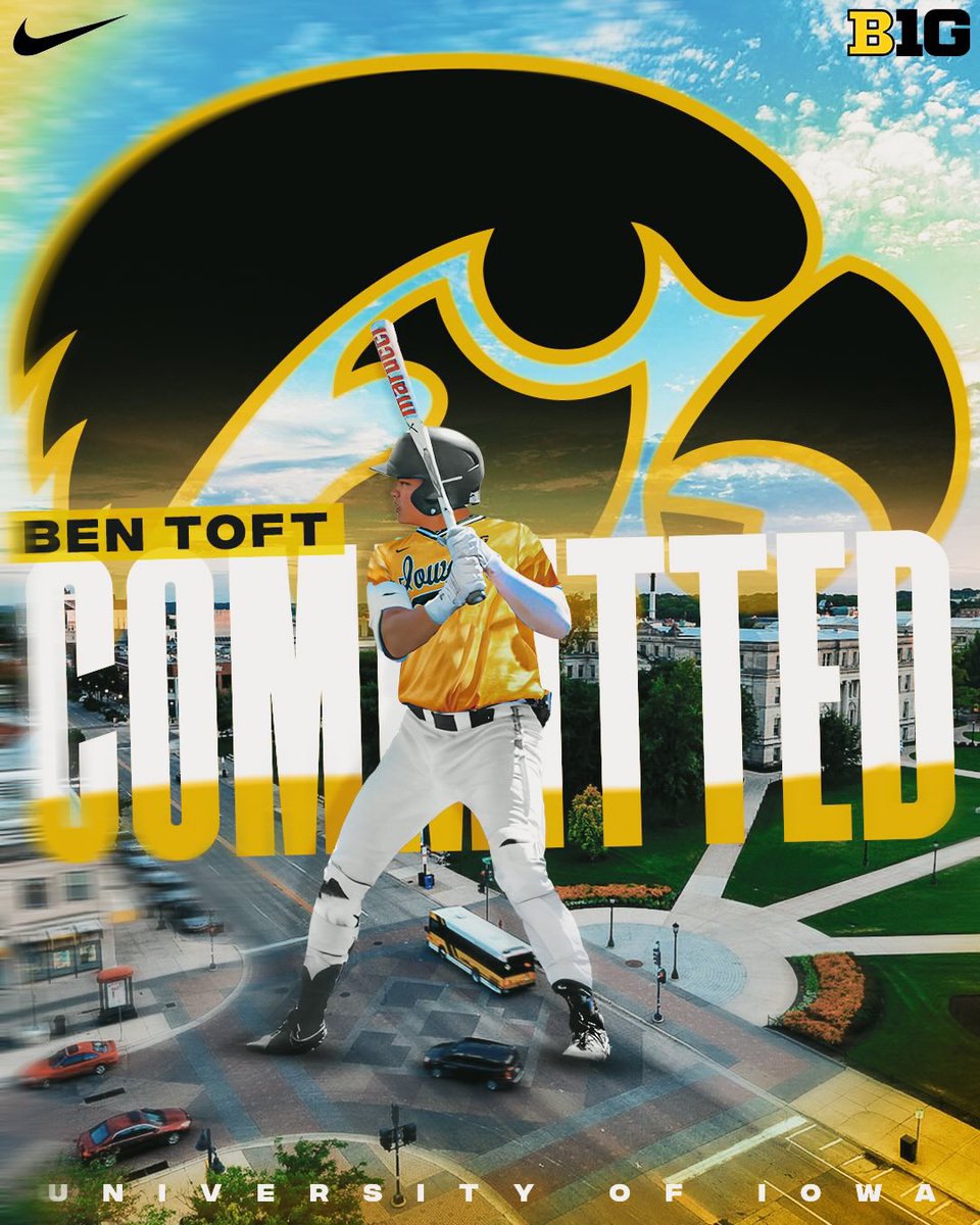 I am excited to announce my commitment to further my academic and athletic career at the University of Iowa! I want to thank God, my coaches, and friends and family who helped me in pursuit of my baseball dreams. Go Hawkeyes! 🐥🐥
