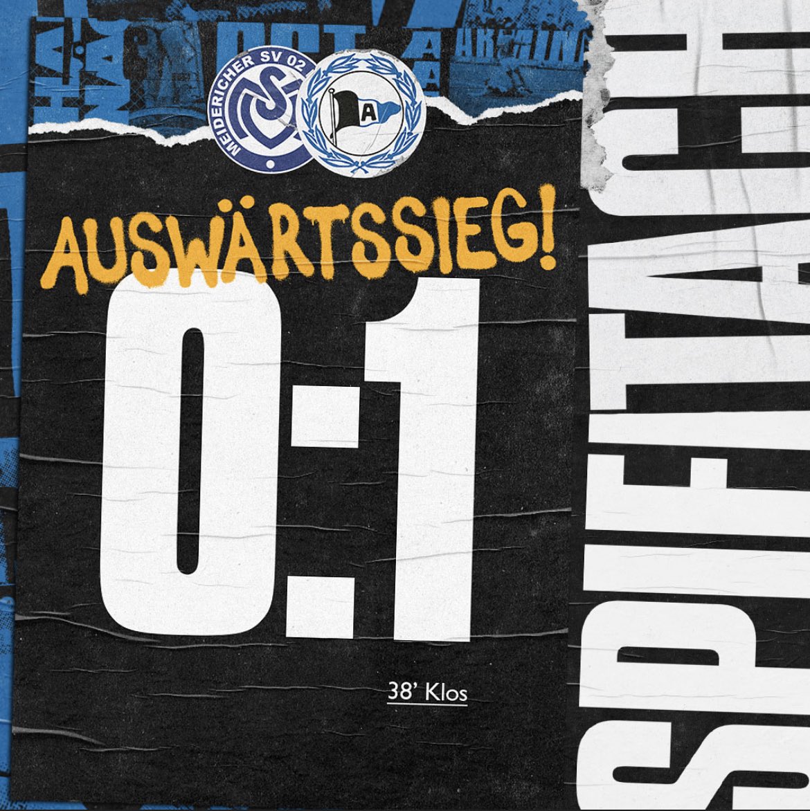 arminia's tweet image. Schluss! 
AUSWÄRTSSIEG! 😍😍😍
#MSVDSC