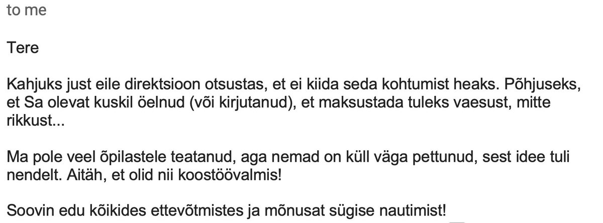 RaivoHein's tweet photo. Ka selliseid direktoreid koolides on olemas. Kutsusin siis lapsed enda juurde kopteri majja, et nad veidikenegi rahatarkust saaksid oma koolijuhtidest hoolimata. Iseenesest naljakas, tegelikult masendav. #tupemassööridkoolidesse #uhuu https://t.co/1qDp2skGxb