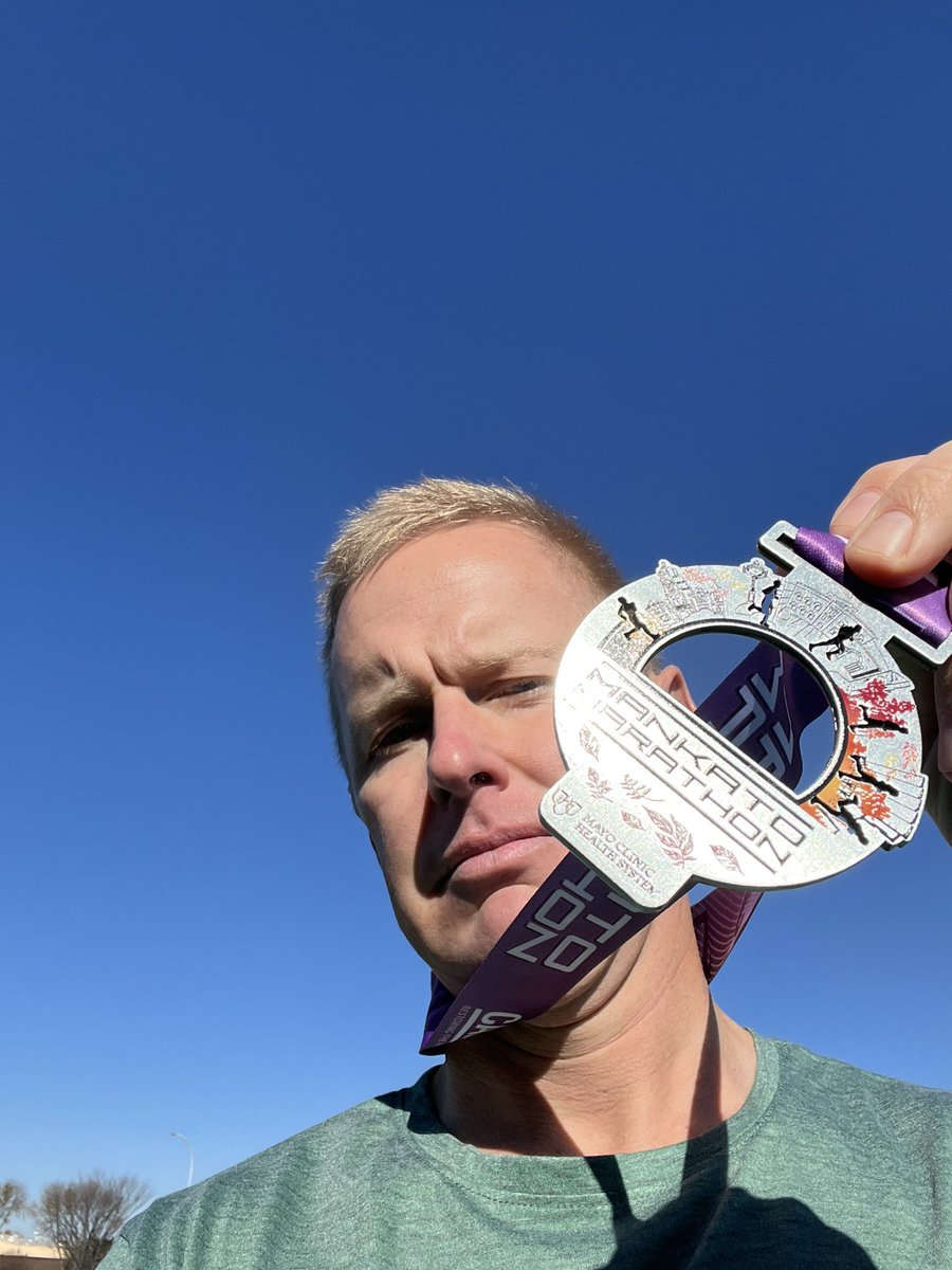 Mankato Marathon:
    LANCE KUEHN crossed the FINISH at 10:57
    Course time: 03:36:49
    Pace: 08:17 min/mi