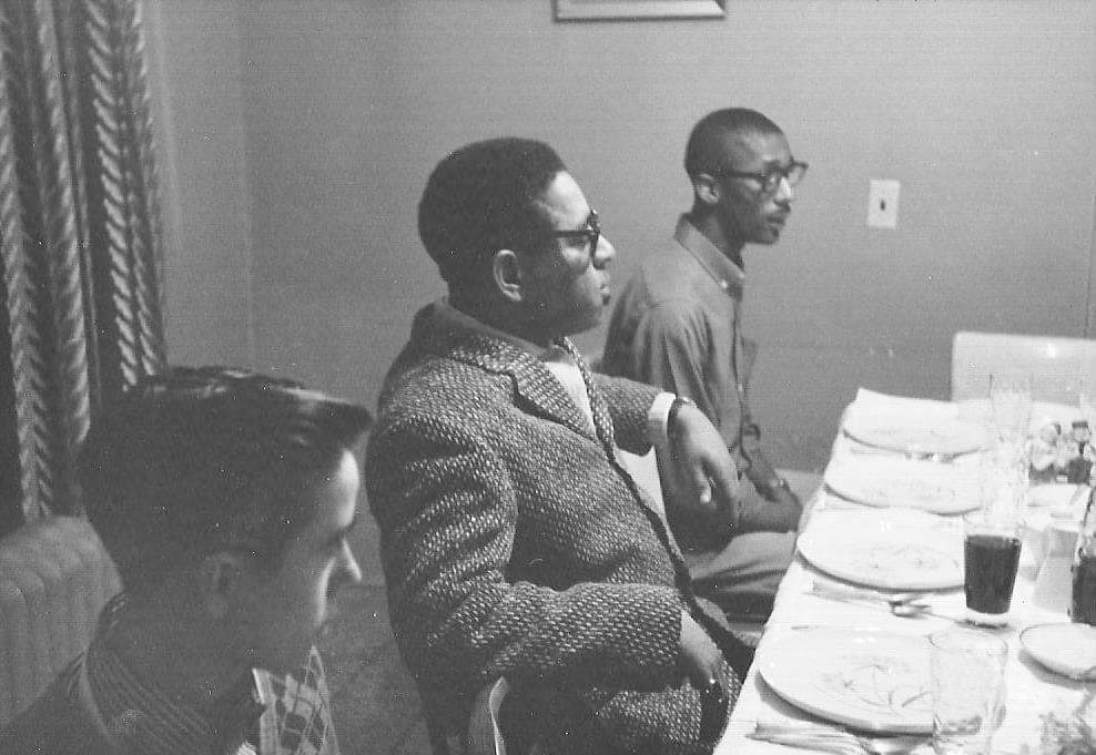 Happy birthday, Mr. Dizzy Gillespie. His name is synonymous with jazz, and those famous cheeks played some of the best music ever known.  

Here's a photo of me and Dizzy, having dinner waaaay back when at the Mangione's house.  

#planetelegance #jazz #dizzygillespie