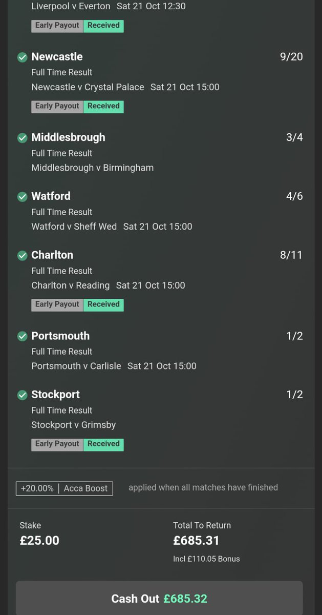 We have WIPED out the BOOKIES AGAIN 💷💷💷💷💷💷

Comment &amp; RT if you love my FREE WORK, 40 hours a week I do in helping people win copying my bets

Make sure you are following us on Twitter for daily tips @TFGOALSTIPSTER &amp; on telegram here t.me/+c7FqXsEyYmAzN…