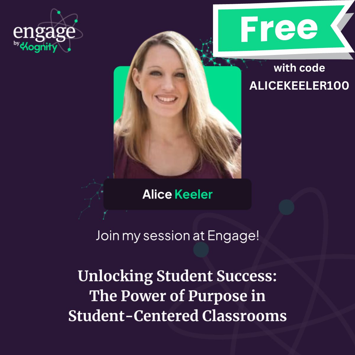 Register free with code ALICEKEELER100 I will be presenting on Student Centered Learning. Learn More: alicekeeler.com/2023/10/21/com… #sponsored