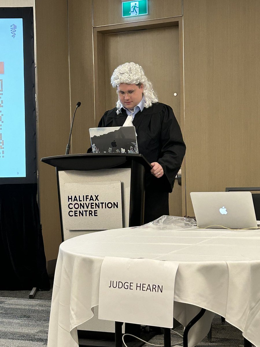 Judge Hearn presiding over an important case: The Match. 👀@ICREConf #ICRE23