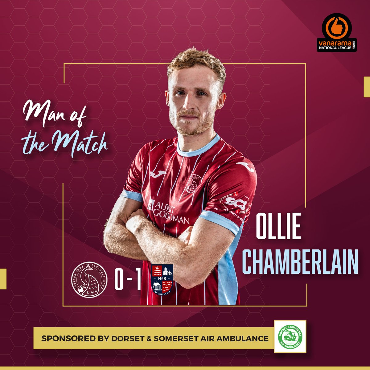 Taunton Town FC (@tauntontownfc) on Twitter photo An electric performance coming down the right hand side today from one of our own <a href="/_Chambo94/">Ollie Chamberlain</a> ๐๐พ
Sponsored by <a href="/dsairambulance/">Dorset and Somerset Air Ambulance (DSAA)</a>
#UpthePeacocks ๐ฆ An electric performance coming down the right hand side today from one of our own <a href="/_Chambo94/">Ollie Chamberlain</a> ๐๐พ
Sponsored by <a href="/dsairambulance/">Dorset and Somerset Air Ambulance (DSAA)</a>
#UpthePeacocks ๐ฆ