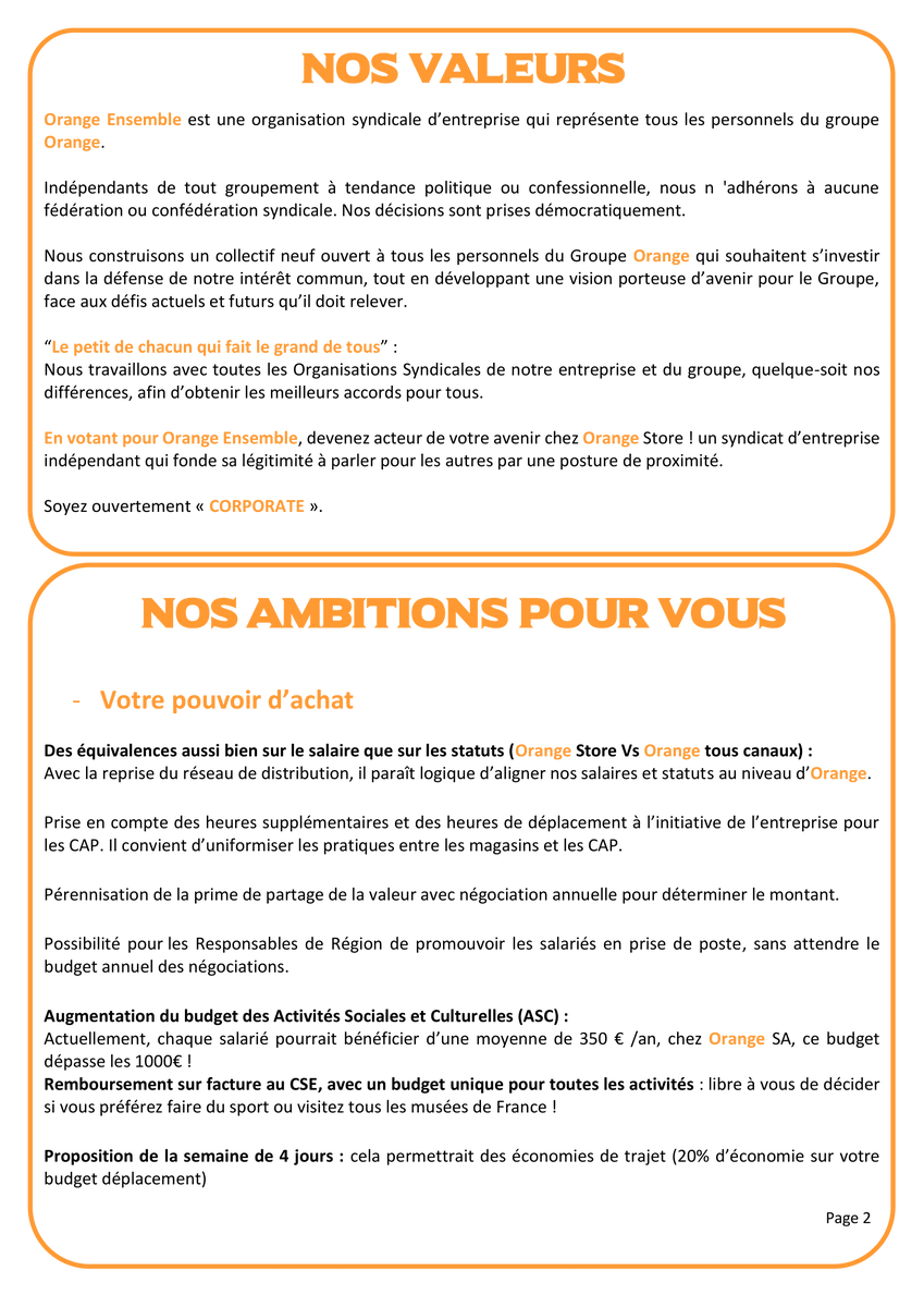 orangeensemble's tweet photo. Voter pour Orange Ensemble, c’est augmenter votre pouvoir d’achat et améliorer vos conditions de travail

Une équipe réactive et a votre écoute !

🔥 Du 7 au 16 nov. 2023, devenez acteur de votre avenir chez Orange Store 🔥
#orangeensemble #touslessouriresgdt @CFECGCOrange https://t.co/Yc07A2I9Jc