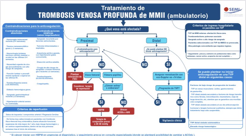#16ETVSEMI 

📢📢Nuevas recomendaciones de nuestro grupo

Recomendaciones de tratamiento de Trombosis Venosa Profunda de miembros inferiores