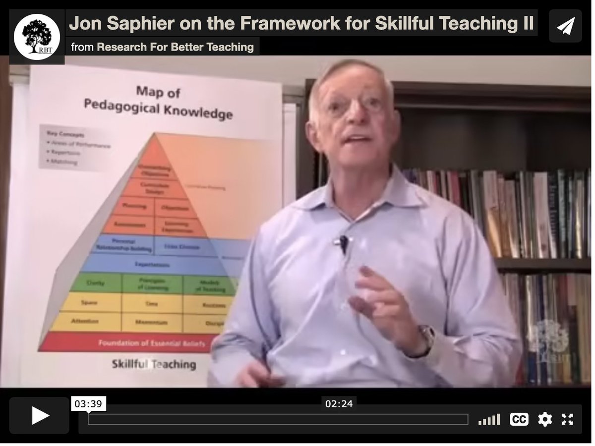 TeachRBT's tweet image. What is #SkillfulTeaching?  Listen to RBT founder @JonSaphier describe the foundation here: rbteach.com/videos/collect…