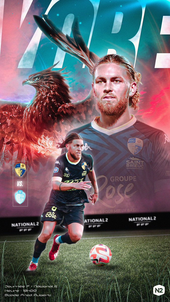 𝐆𝐚𝐦𝐞 𝐓𝐢𝐦𝐞 ! ⌚️ 😤

<a href="/StadeBriochin/">Stade Briochin</a> 🆚 <a href="/racing_cff/">Racing Club de France Football</a> 

Tous derrière les Griffons de <a href="/LeoYobe24/">L.YOBÉ</a> opposés au leader de <a href="/N2Championnat/">Championnat N2</a> ! 💪🟡🔵

🎨 Agence Omada
#GoLeStade