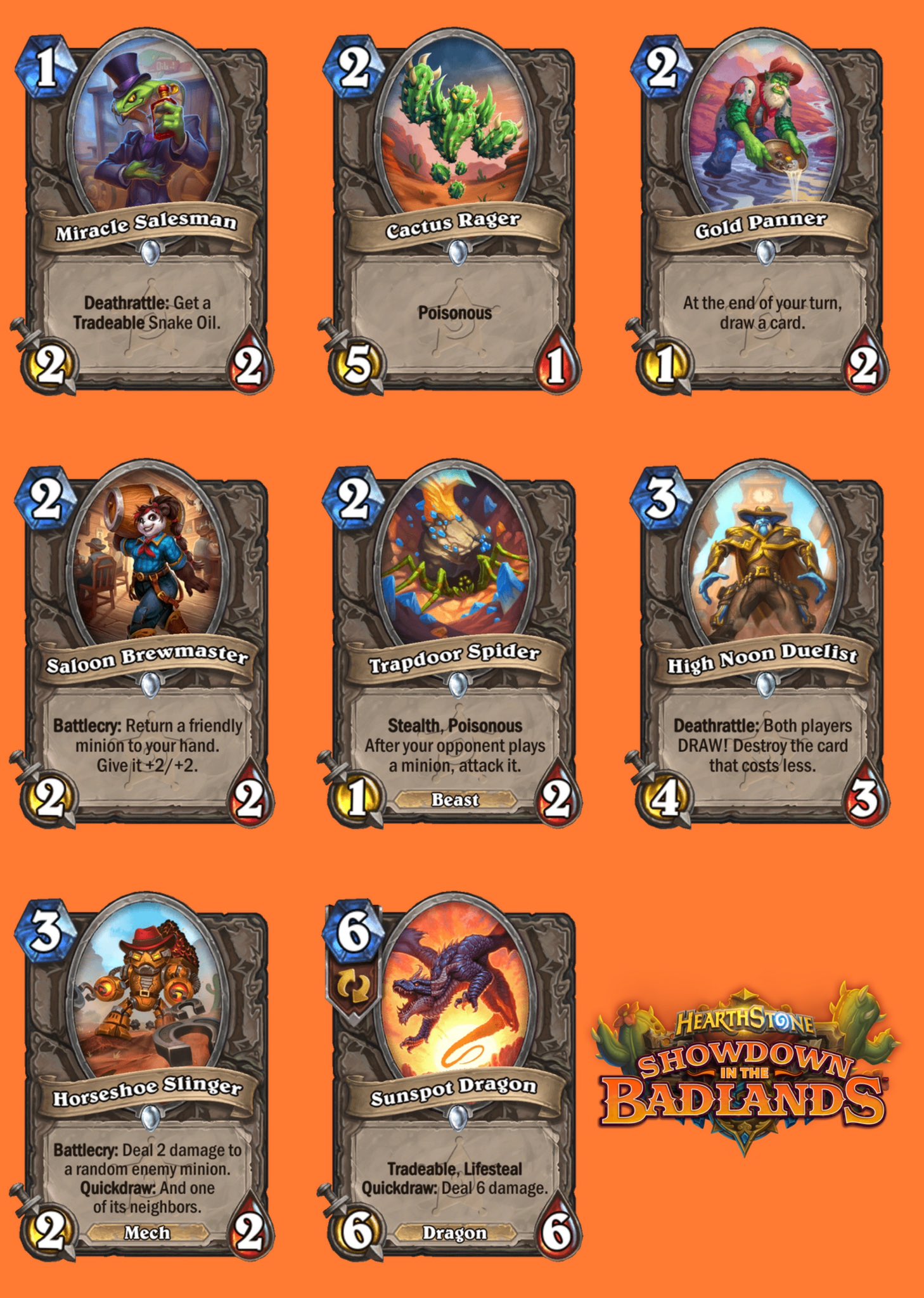 All Showdown in the Badlands Day 5 Hearthstone Card Reveals - October 23 -  Out of Games