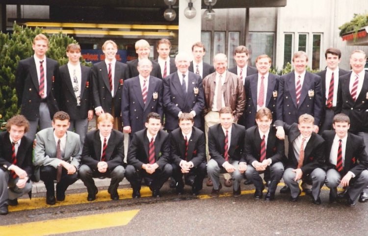 Alan_Tonge's tweet photo. 1/2 

One of my most cherished photos. Sir Bobby, Sir Matt, Kiddo, Nobby, Les Olive, Eric Harrison and Jimmy Curran came with us to the Blue Stars tournament in Switzerland. Following the tournament Botafogo, a Brazilian side, asked if we’d play them in a friendly. However, …… https://t.co/NgLxNVbaZF