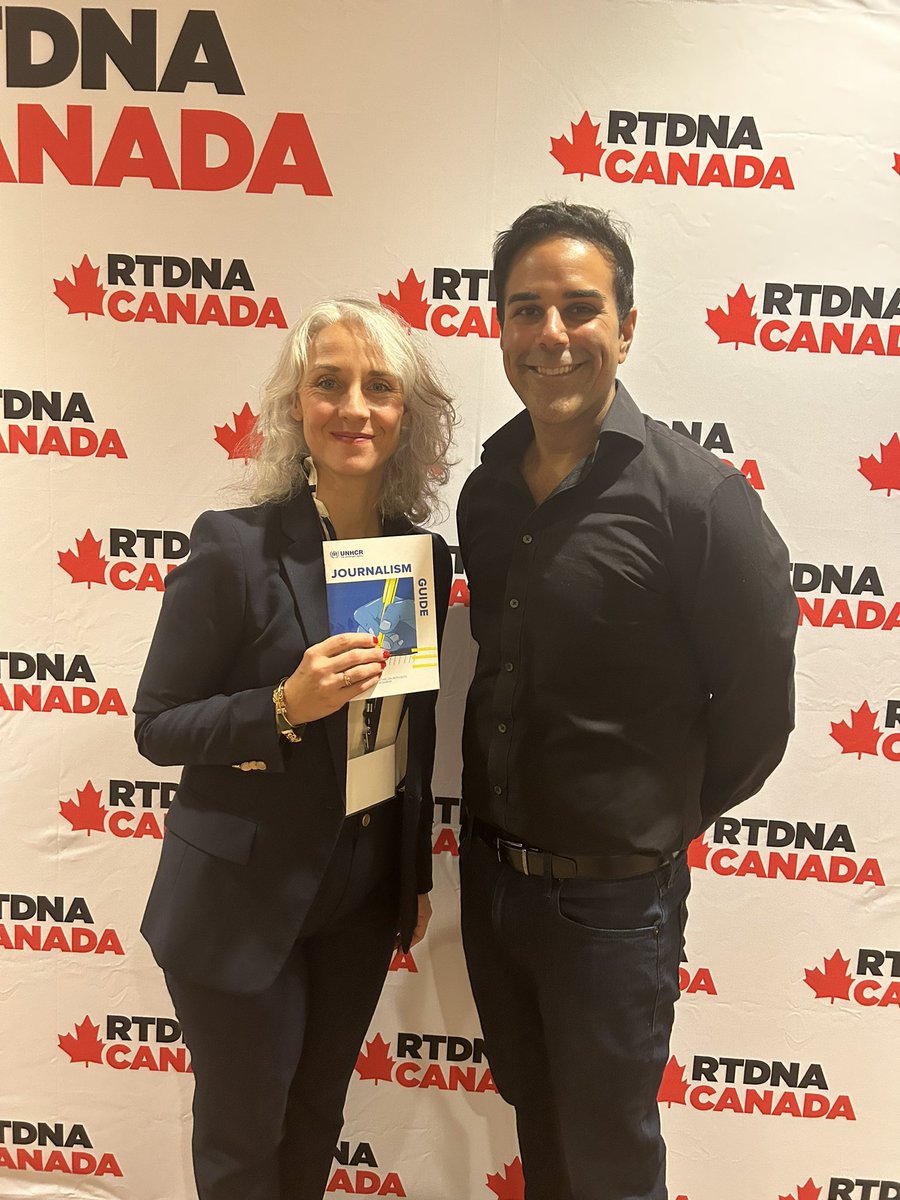 galla_melanie's tweet photo. Excited to join Omar and RTDNA Canada to discuss ethical reporting on refugee, asylum and migration issues.   

Based on comments from the audience, it’s obvious that this question is top of mind for newsroom across 🇨🇦. 

Get our guide here ✍️ https://t.co/U8ebMUKeCU https://t.co/YPFOQJ510T