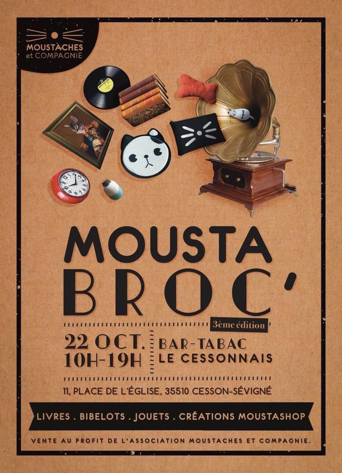 Venez nous voir demain pour notre moustabroc annuel au Cessonnais à Cesson sevigné de 10:00 à 19:00. 
Lien événement : m.facebook.com/events/2939550…
