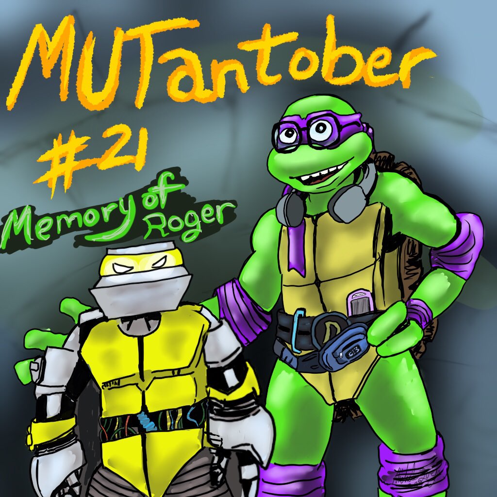 IveyAngelo's tweet photo. #Mutantober2023 #21 #Robot Donatello #MutantMayhem with #Metalhead #NickTMNT in honor of my friend Roger, lost him last year. One of my best friends, he went by the name Metalhead online. #Mutantober list I am doing was created by @AJoustra #TMNT #NinjaTurtles #TMNTMovie @TMNT https://t.co/PJuDPd1dys