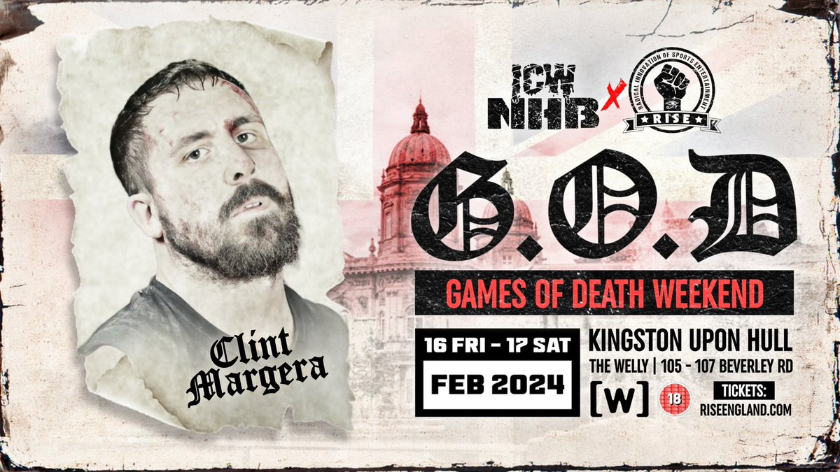 ICWNHB's tweet image. UK 🇬🇧 UPDATE ‼️ 

ABDULLAH KOBAYASHI 🇯🇵 
KRULE ☠️ 
CLINT MARGERA 🇬🇧 
JOHN WAYNE MURDOCH 🇺🇸

NEXT FIGHTER TO BE 
ANNOUNCED ON MONDAY!! 

LIVE!! Friday &amp;amp; Saturday 
FEBRUARY 16th &amp;amp; 17th - HULL UK!! 

3 SHOWS - ONE WEEKEND!! 

BUY TICKETS NOW - 
RiseEngland.com 

🇬🇧🇬🇧🇬🇧