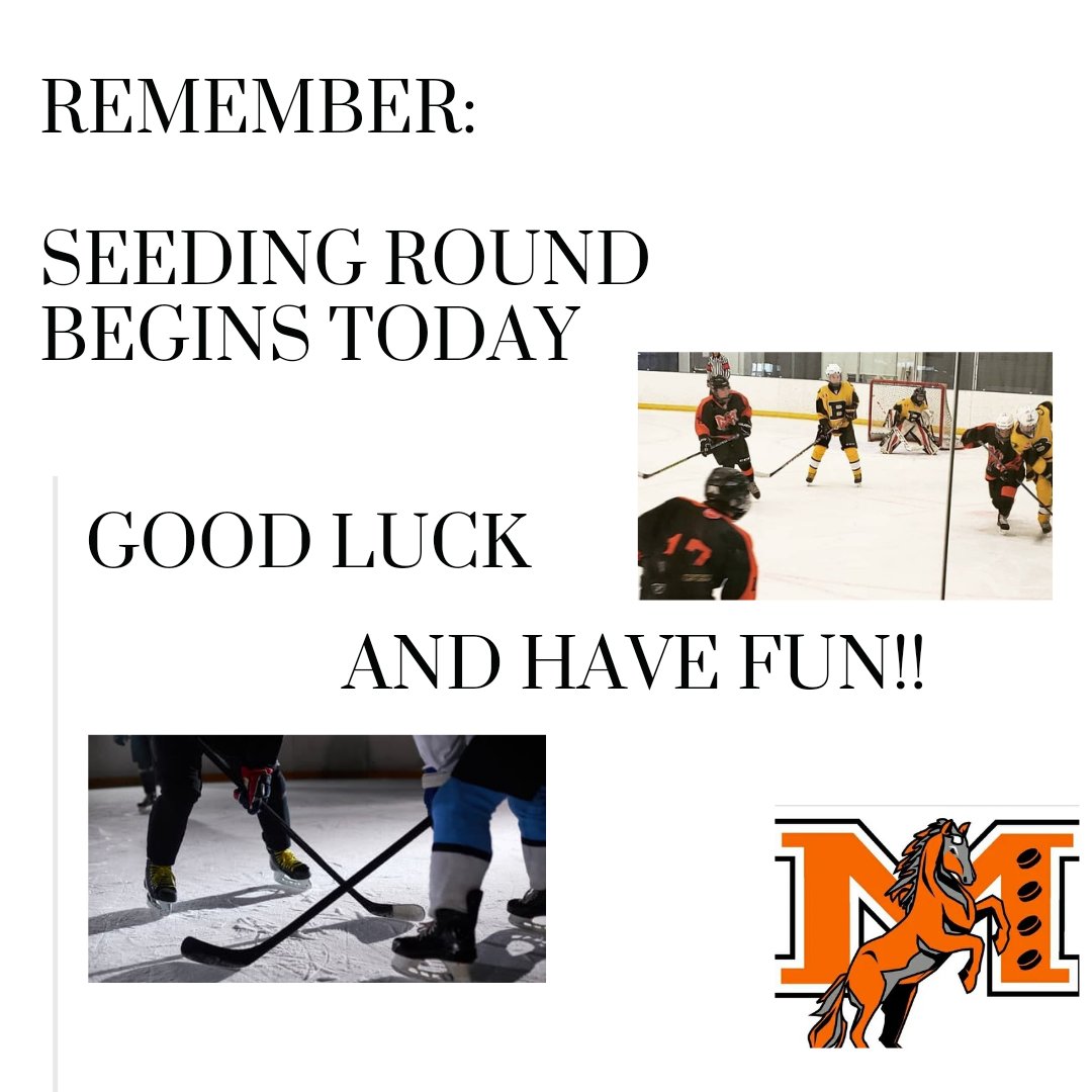 Just a reminder that Seeding Round begins today!  Have some fun and play some great hockey!!  

#mcknighthockeyassociation #minorhockey #GoMustangs
