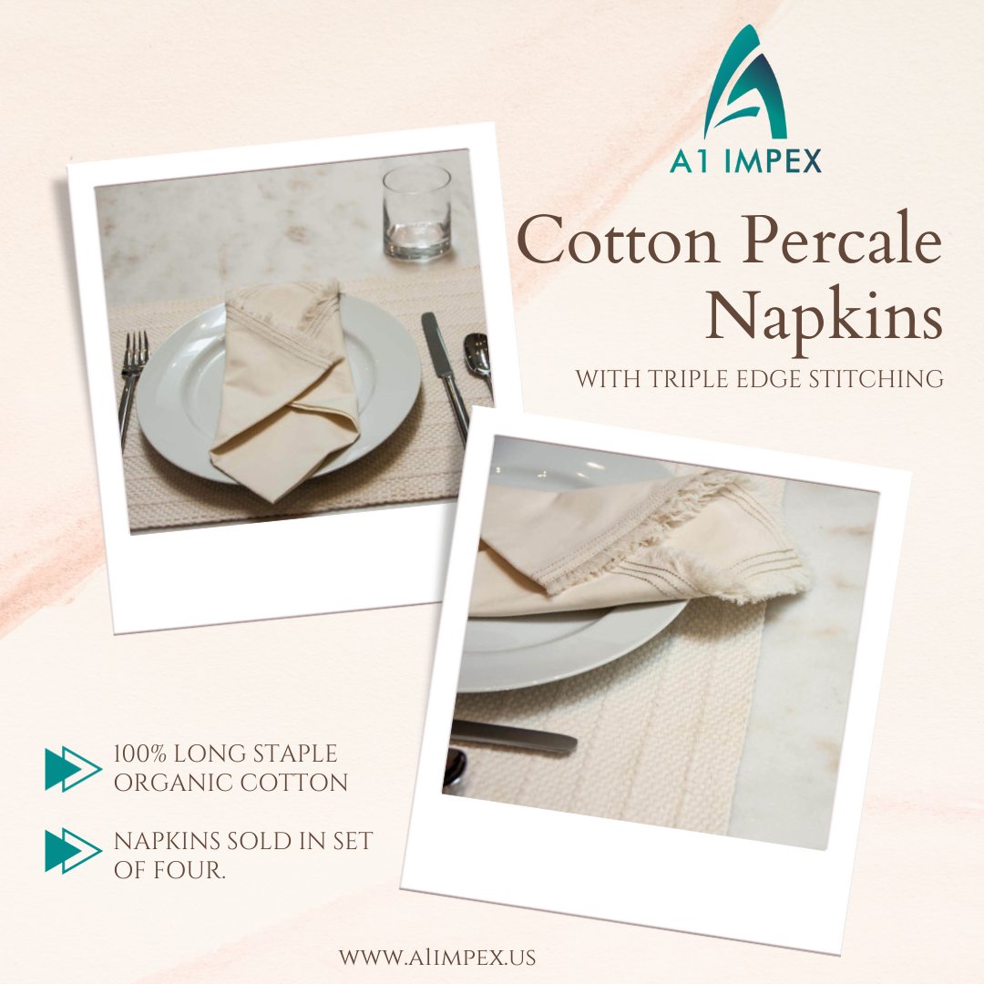 A1Impex's tweet image. Discover the secret to a perfectly styled table – our Cotton Percale Napkins! Designed to impress, these essentials will turn any meal into a memorable occasion.
.
.
.
#beddingcollection #beddingstyle #premiumbedding #bedsheets #pillow #qualitybeddings #bedlinens #beddingset
