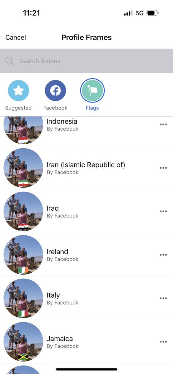 <a href="/Meta/">Meta</a> <a href="/MarkZuckerbeg/">Mark Zuckerbeg</a> 
Can you tell me why the Israeli Flag is no longer available as a FB frame on a profile pic??
#StandWithIsrael