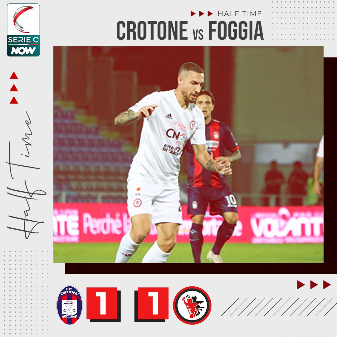 CalcioFoggiaoff's tweet photo. ๐ฃ ๐๐๐๐ ๐ง๐๐ ๐ ๐ดโซ
Finisce qui la prima frazione di gara allo #Scida
#Crotone 1๏ธโฃ #Foggia 1๏ธโฃ
Al vantaggio iniziale di Tonin, risponde Gomez
#ForzaFoggia #NonTiLascioMai
#CROFOG #SerieCNow https://t.co/lG4cuCHQ8A