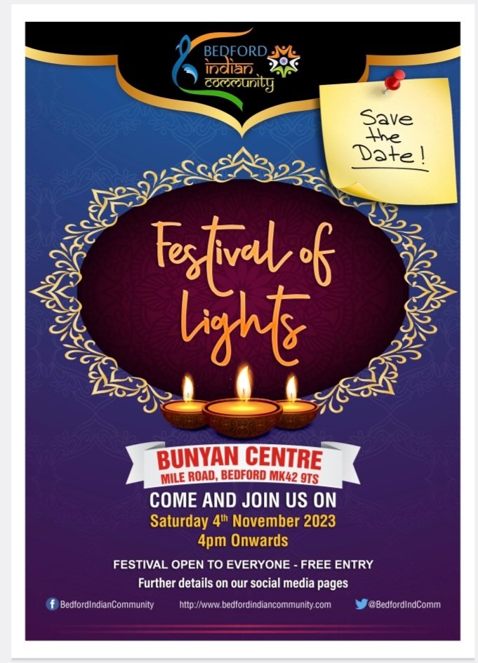 We will be at Bedford Festival of Lights @bunyanfit on 4 Nov. Please visit our stand to find out more about our ongoing projects in UK & India & meet with SEVA Trust Team & Volunteers #Festivaloflights #Diwali2023 #Bedford #TeamSEVA @SEVATrustIndia