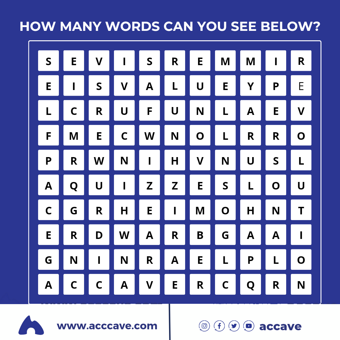 AccaveApp's tweet photo. Unlock the secret words to learning fun with Accave! Our word puzzles are just a taste of what's coming on November 1st. So how many words can you see? Get a head start by downloading the Accave app now
#wordpuzzles #accavelaunch #accaveapp https://t.co/LVMKpvDP4k