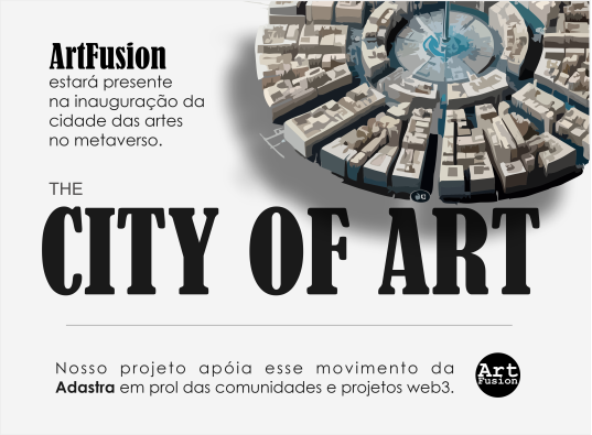 ✨Chegou o dia!!!!
Hoje é a inauguração da "City of Art" pela <a href="/MetaAdastra/">Adastra ✼</a> no metaverso na Spatial.🎉
 E Art Fusion está honrada em participar deste momento grandioso e se juntar à nossa vibrante comunidade digital.🎭
Será às 20 h BRT.
Link será postado no twitter <a href="/MetaAdastra/">Adastra ✼</a>