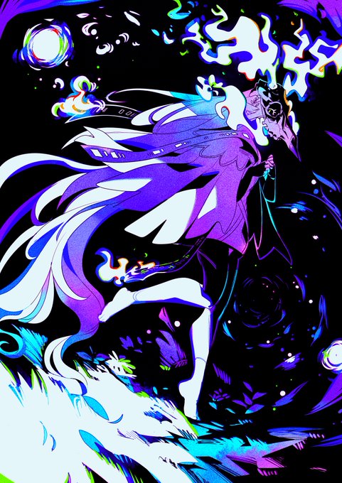 「blue fire very long hair」 illustration images(Latest)