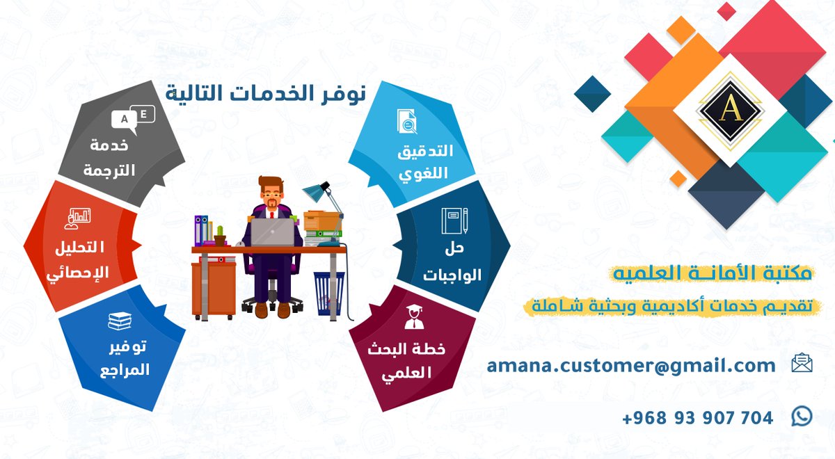 نقدم خدمات أكاديمية وبحثية للطلاب والباحثين:
⚡المساعدة في بحوث النشر والترقية
⚡رسائل الماجستير والدكتوراه
⚡بحوث التخرج
⚡كتابة التقارير والترجمة
واتس:
wa.me/96893907704
093907704
#كلية_مسقط
#جامعة_الإمارات
⭕