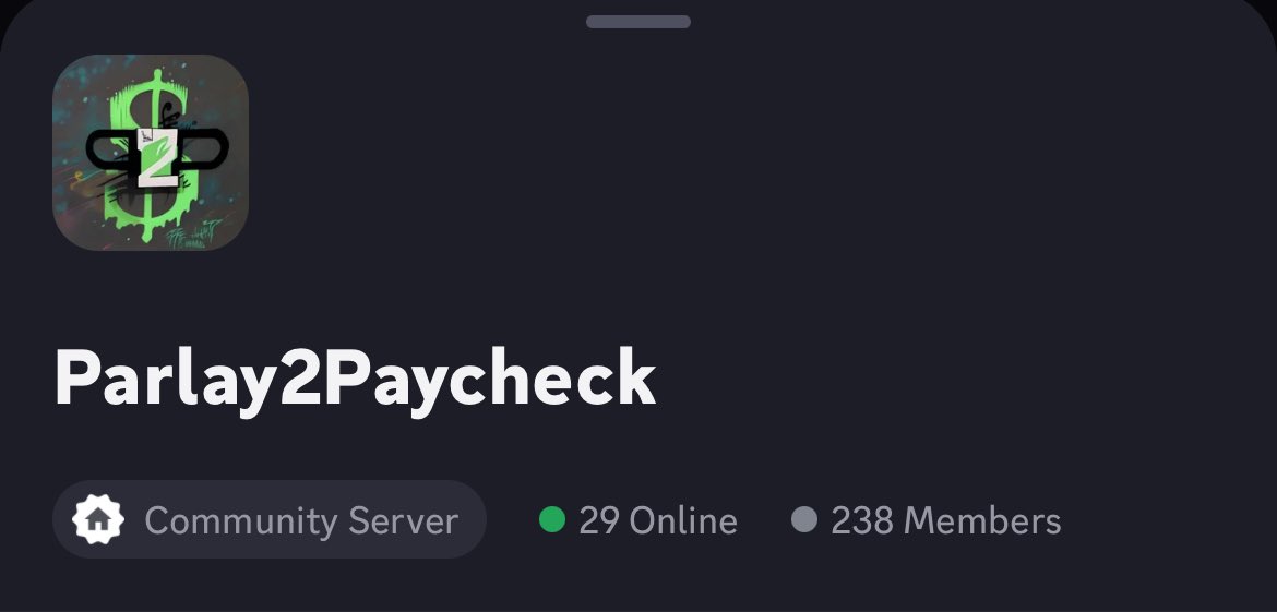 Parlay2Paycheck's tweet photo. Come join the P2P crew!🔥💰

Discord link 👉 https://t.co/Wgi8aMS5yr

#sportsbettingtwitter #GamblingTwitter #SportsPicks #MLBPicks #NFLPicks #NHLPicks #NBAPicks #sportsbets https://t.co/FB1dBGDIDC
