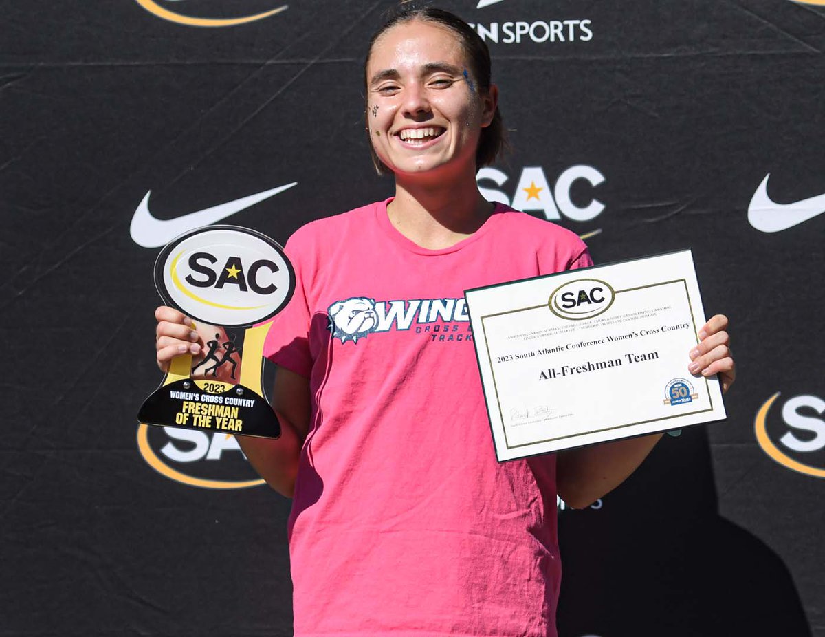 🏆 SAC CHAMPS X 2️⃣ 🏆

<a href="/Wingate_XCTF/">Wingate Track & Field and Cross Country</a> rolls to two more SAC titles, with the men &amp; women prevailing by a combined 67 points!! 

Rettschlag is the SAC Runner of the Year; Alonso is the SAC Freshman of the Year! 

Domenech is the Coach of the Year! 

#OneDog