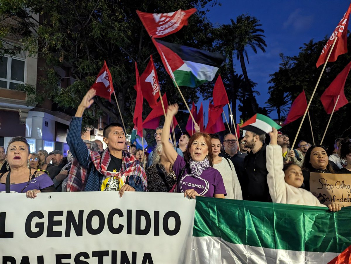 pilatonio's tweet photo. Ayer volvimos a salir a las calles de Alicante para denunciar el genocidio de Israel contra el pueblo palestino. Gracias a tod@s l@s compas de Podemos y por esa pancarta de pura solidaridad.Eso es Podemos en estado puro. #freepalestine #BoicotaIsrael  #YoconPodemos https://t.co/vEaVMdroXv