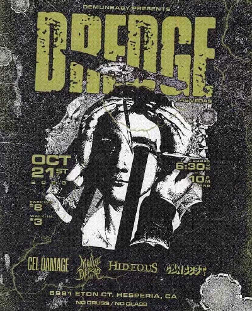 Thank you to everyone who came to the EP release show last night. We could not have imagined it going any better so thank you to our beautiful home Las Vegas. Tonight we’ll be playing in Hesperia for the first time. Bringing the Monster Mosh to Cali 🎃