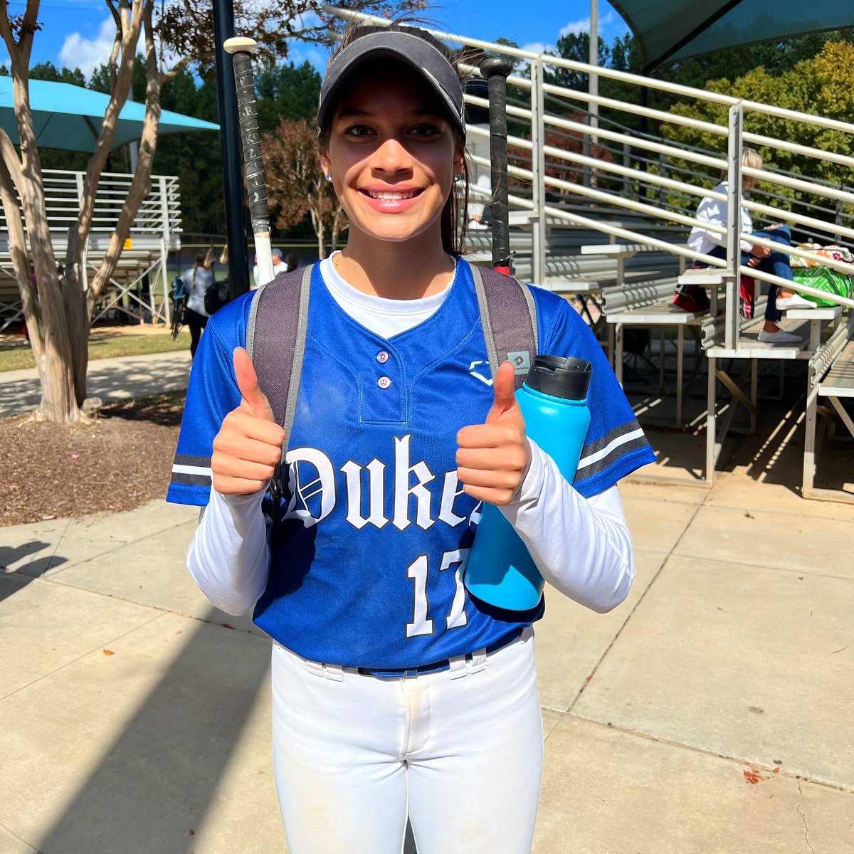 Game 2 = a win &amp; a homer for Kayden Purdy (2026 grad)! Game 3 is at 6:30. Keep it going ladies! 💙