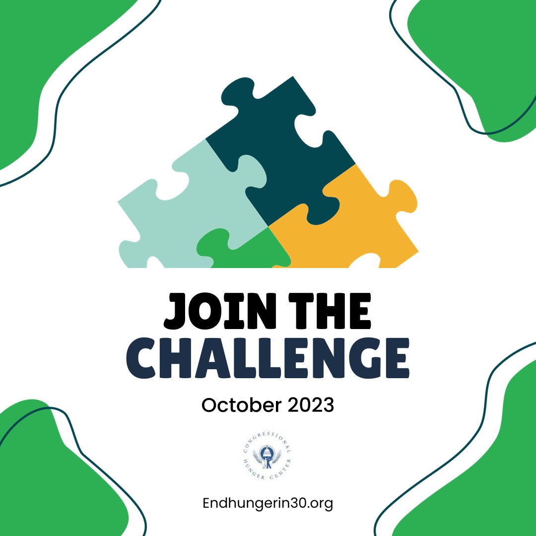 Did You Know that 1 in 5 people reported being food insecure during 2022? Be an anti-hunger advocate and ensure your elected officials understand the problem by taking the #EndHungerin30 Challenge with us in October 2023 👉 Endhungerin30.org