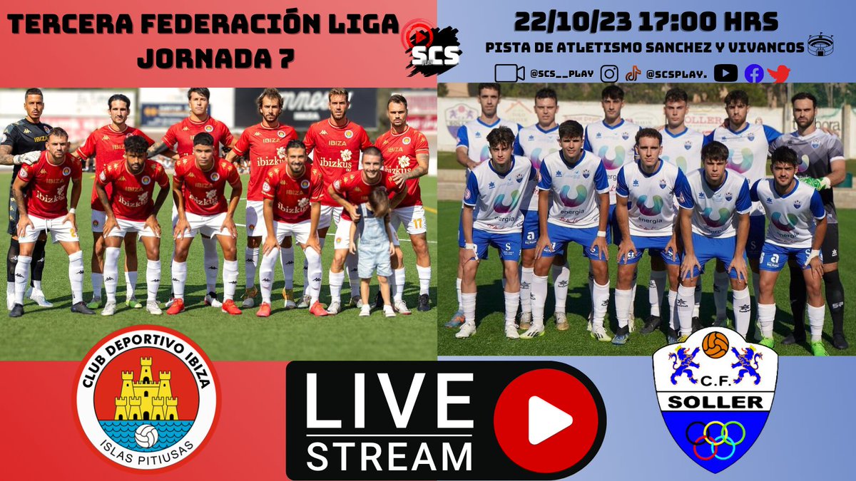 soccerCstaff's tweet photo. @cdibizaip VS @cfsoller 

Suscríbete para verlo en Directo. 
https://t.co/ykeHglaius https://t.co/bGEGahujO9