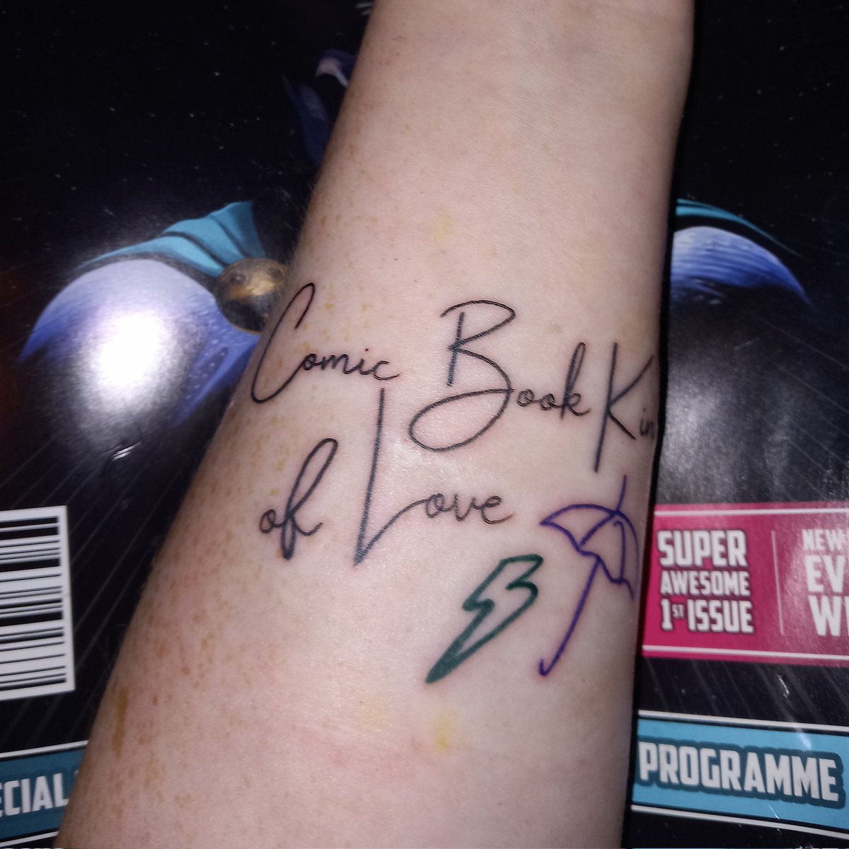 Cannot believe I have my first tattoo. After so much deliberation about that to get I settled on possibly one of my favourite songs written ever. 5yrs ago when I first saw <a href="/eugeniusuk/">Eugenius!</a> this song had me in tears as it just captured how it felt to be a fan of something