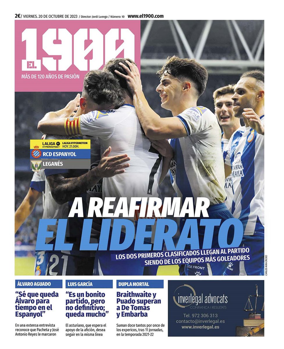 💪🏼 ‘A REAFIRMAR EL LIDERATO’

🩷 ¡Pericos, con motivo del #DiaMundialDelCancerDeMama, nuestra portada de mañana tiene un pequeño detalle para aquellas auténticas líderes!

📰 Disponible este viernes en todos los quioscos de Catalunya.

#rcde #SomEl1900 #El1900