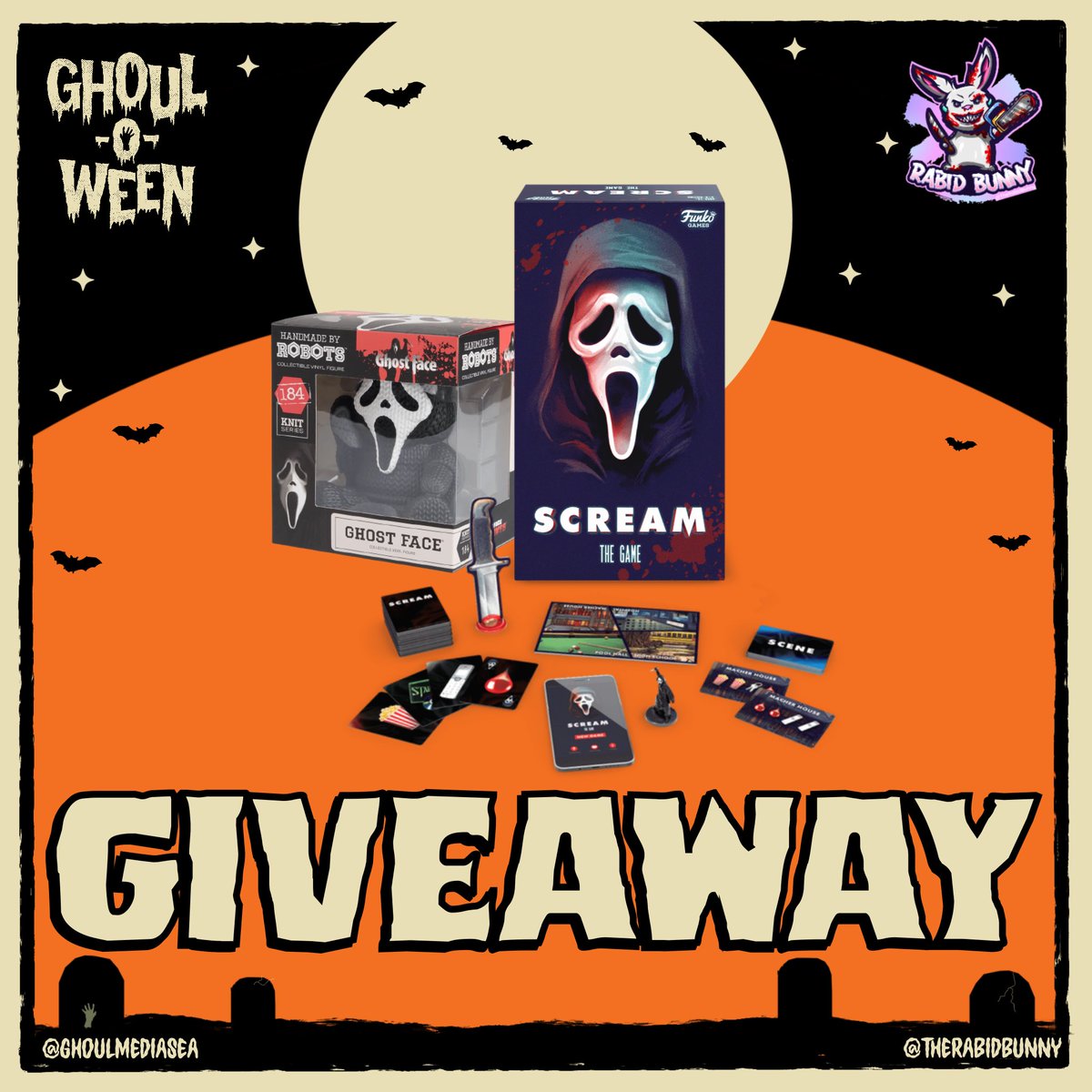 Running an awesome Ghost Face giveaway over on Instagram with @TheRabidBunny0X for Ghoul-o-ween 🎃 - Go check it out! 
#Scream #GhostFace #Funko #HandmadebyRobots