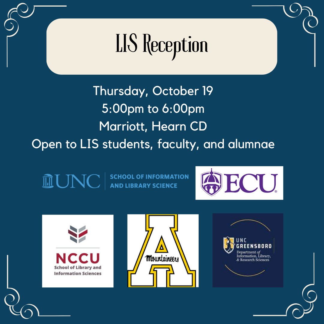 Happening from 5pm to 6pm at #NCLA23 - PLS Wine and Cheese Reception and the LIS Reception!